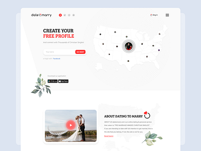 Date to marry online social network design ui ui design ux design web web design webdesign