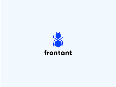 Frontant - front end development team logo design ant ant logo backend branding design development frontend identity logo team
