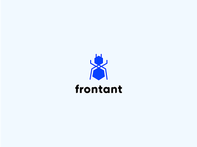 Frontant - front end development team logo design