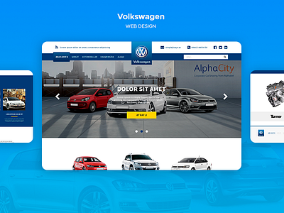 Web design for Volkswagen Salon uidesign volkswagen webdesign