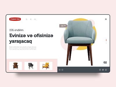 Madeyra furniture shop web design rebranding