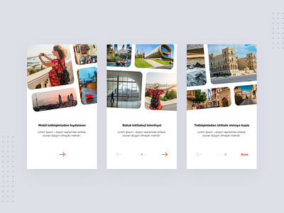 Tourism Application Onboarding app design application interface intro intro screen onboarding tourism tourism app ui ui design ux design