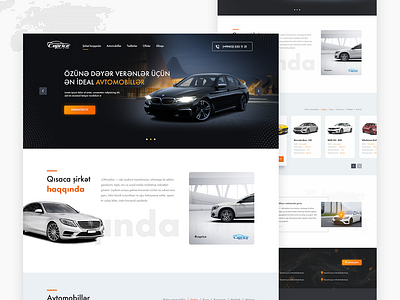 Rent a car web design project