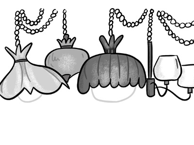 Hanging Lamps adobe doodle illustration lamps photoshop sketch