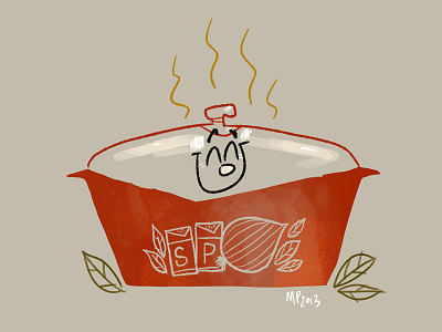 Thanksgiving Casserole Dish adobe character design doodle illustration photoshop sketch