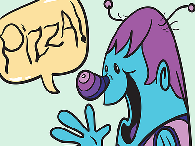 Illustrator / Alien Pizza