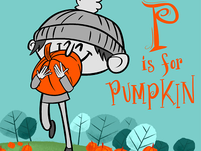 Photoshop / P is for Pumpkin character character design childrens book doodle illustration sketch sketchbook