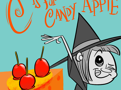 C is for Candy Apple character character design childrens book doodle illustration sketch sketchbook