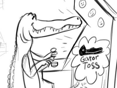 Gator Toss autodesk character character design doodle gators pro sketch sketchbook warm up sketch