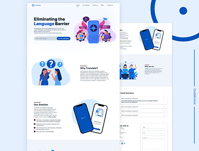 Landing Page UI Design branding design illustration ui ux