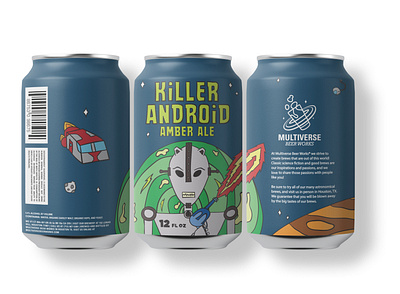 MULTIVERSE BEER WORKS | 360 VIEW beer beer can branding design graphic design illustration packaging packaging design soda can