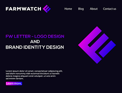 FW Letter - Logo Design Brand Visual Identity Design brandi branding cryp design graphic design graphicdesign illustration illustrator logo logodesign modern logo