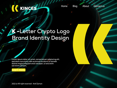 Unuse K Letter crypto Design