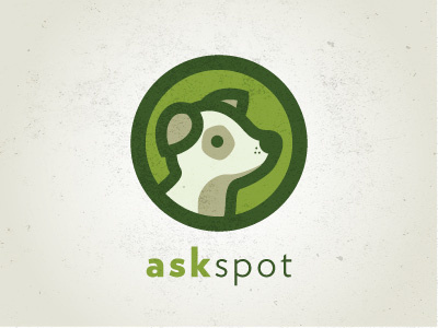 Ask Spot dog green icon puppy