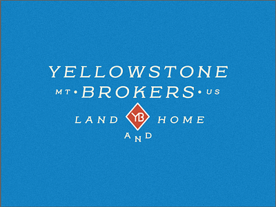 Yellowstone Brokers Logo cattle brand logo montana real estate type typography yellowstone