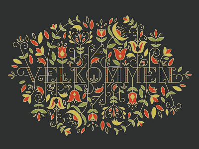 Velkommen, Again flourish lettering logo monoweight norwegian type typography