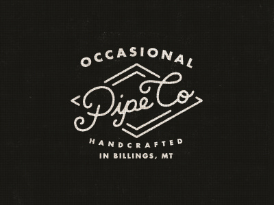 Pipe Co. Logo badge crest logo mark monoweight montana pipe vintage