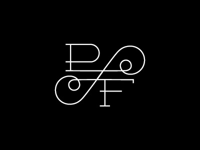 Monogram f letters logo monogram p