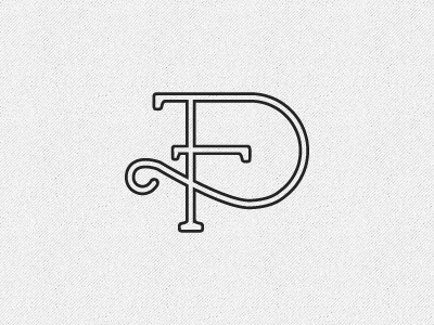 Monogram - version two f letters logo monogram p