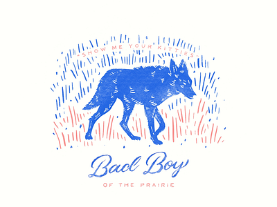 Bad Boy Coyote coyote illustration prairie western