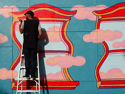 Lasso Pizza Mural