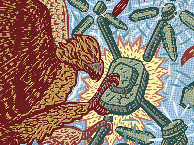 Hawk vs Drone birds drones editorial illustration illustration procreate war