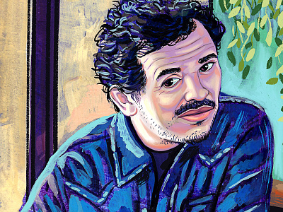 John Leguizamo acrylic painting coffeecup coffeeshop digital illustration editorial illustration illustraion illustration nyc portrait procreate traditional illustration