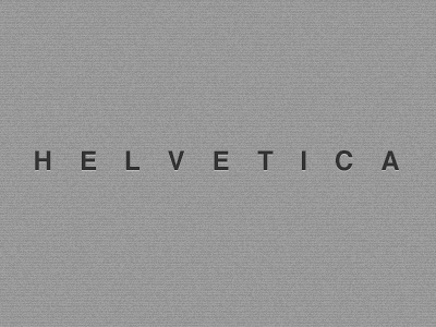 Helvetica type