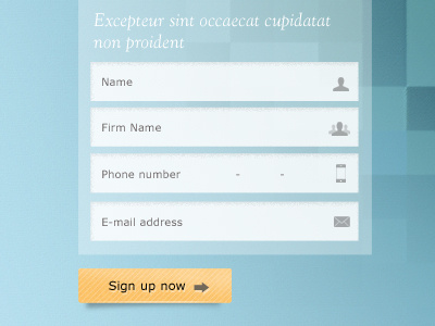 Sign Up Form contact form design form