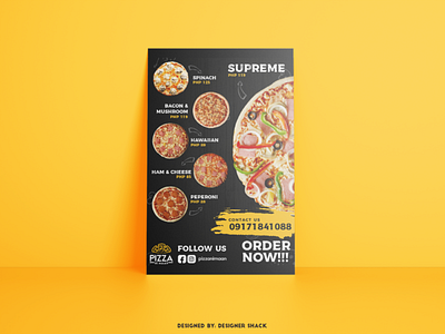 Pizza Flyer Design flyer graphic design illustration print design
