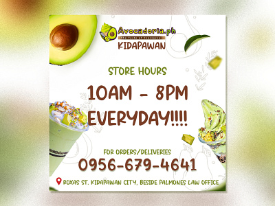 Avocadoria Store Front Posting/Printed Banner
