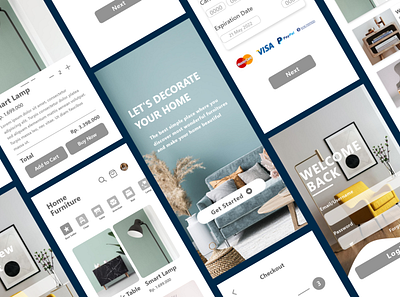 UI HOME FURNITURE app branding design ui ux