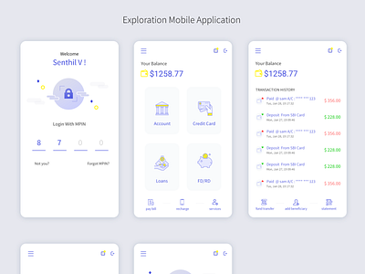 Mobile banking application app design ui ux