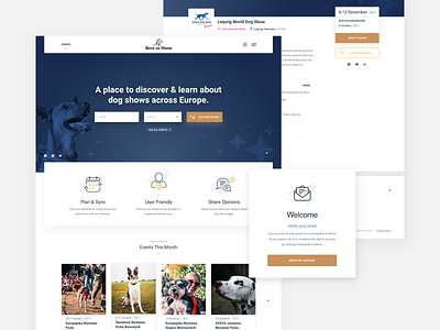 Best in Show website browse design dog dog show event finder icon illustrations service shadows show stars ui ui ux uidesign ux web website