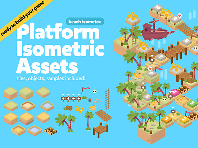 Beach Isometric Game Assets