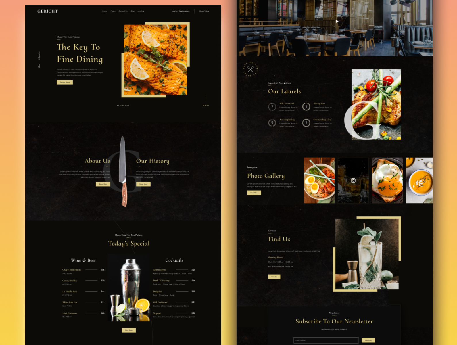Restaurant Web UX UI by Attiar Ul Hasan on Dribbble