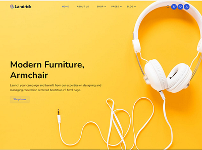 Landrick Furniture graphic design ui web design