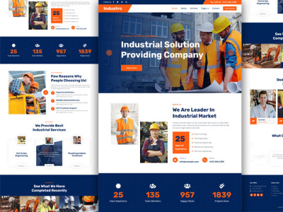 Industrial Solution website Design bootstrap website industrial solution recatjs website website design