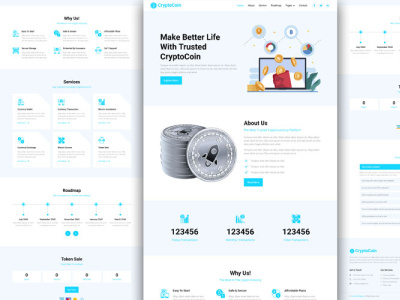 Cryptocoin website Design