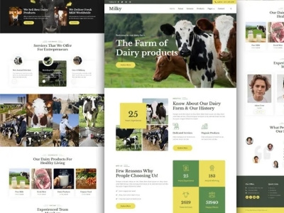 Dairy Products Website design