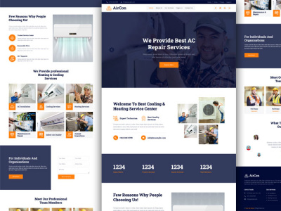 Ac repair service website design