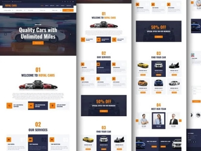 Car rental website design