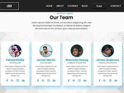 Our Team card design by Attiar Ul Hasan on Dribbble
