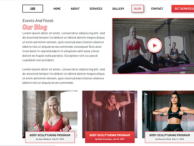 GYM blog design