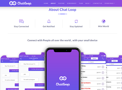 chatloop wesbite design reactjs design ui ux ui design website design