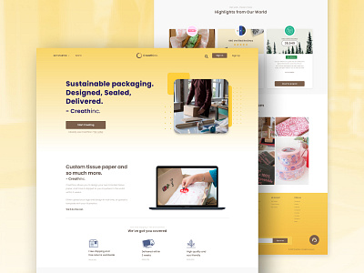 Creathinc. | Sustainable Packaging Corporate Landing Page