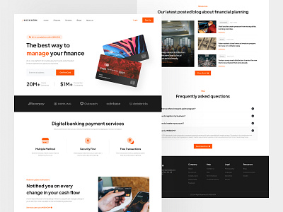 /MISKHOM - Finance Landing Page💳 branding clean credit card design digital banking finance finance landingpage financial landing business landing page minimalist modern payment ui ui design uiuxinspiration ux webflow website
