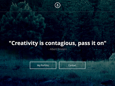 Portfolio Concept landing largescreen personal portfolio
