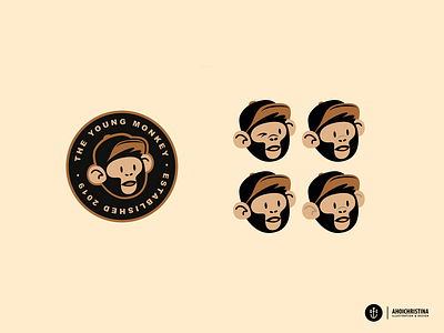 Monkey Badge ahoichristina animal ape branding character design graphic illustration logo monkey snapback vector