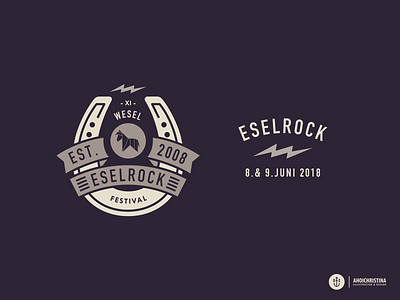 Eselrock 2018 ahoichristina animal branding design eselrock festival graphic illustration logo music vector wesel